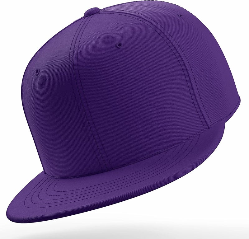 Daxton Store Classic Blank Snapback Flat Bill Visor Hat Cap One Size Adjustable Back - Image 4
